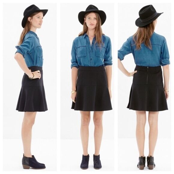 MADEWELL Wavelength High Waisted Circle Skirt 0 - Picture 1 of 8